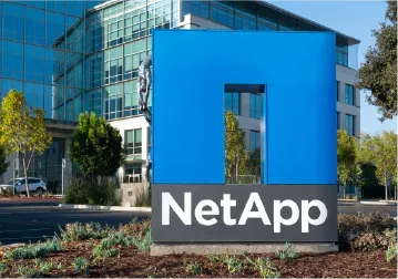 The NetApp headquarters campus and branded sign