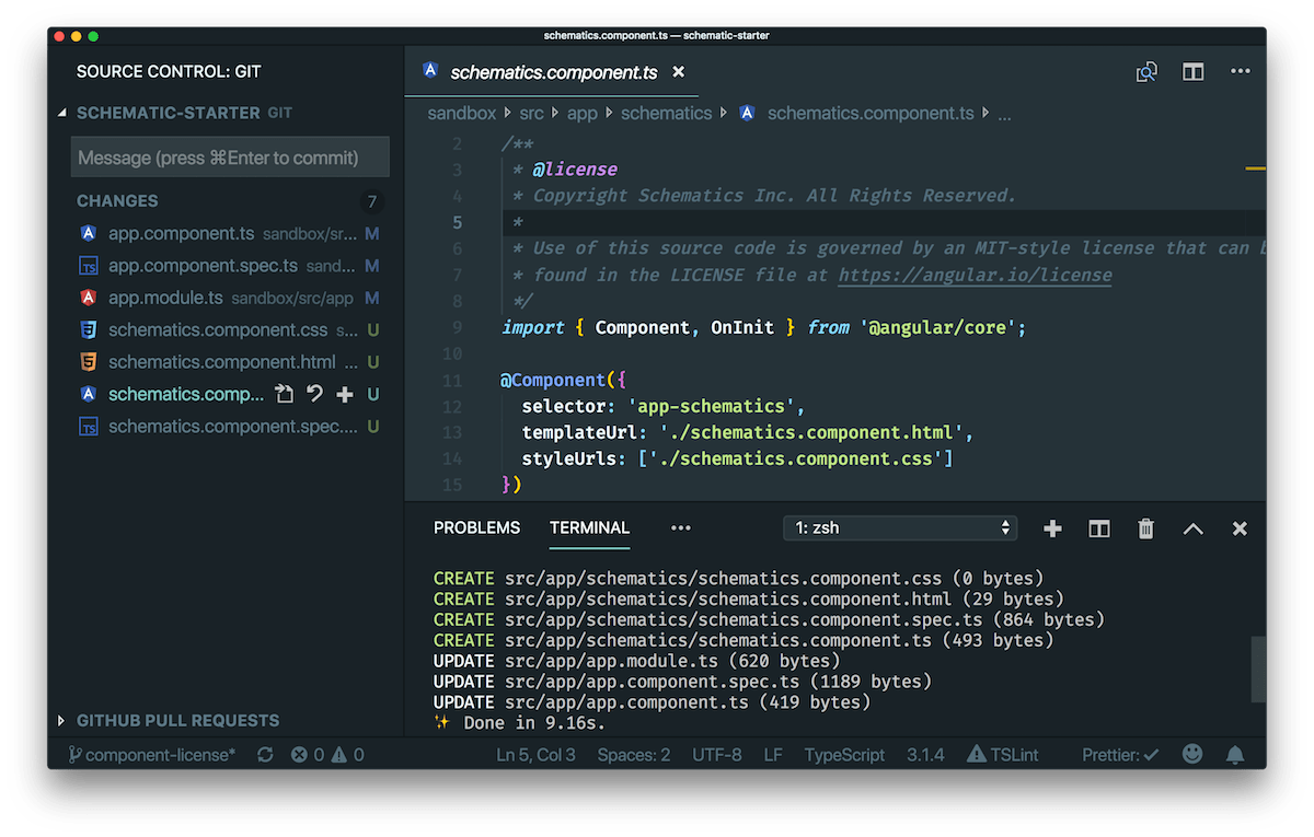 Schematics unit testing Sandbox