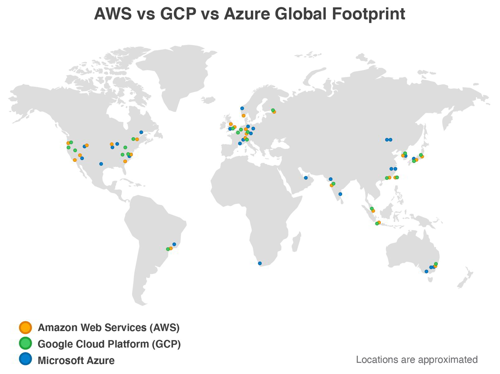 AWS vs GCP vs Azure Global Footprint