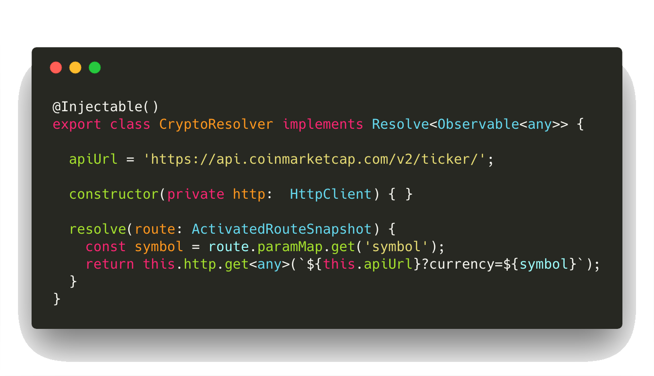 router resolver with observables