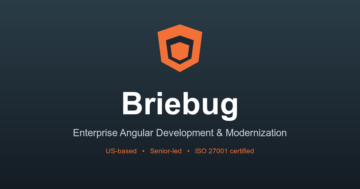 Briebug | Enterprise Angular Development and Modernization