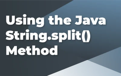 Using the Java String.split() Method